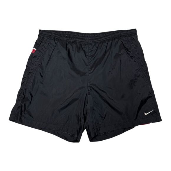 Nike Men's Swim Trunks Black Red White XL - Picture 2 of 4